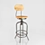 Vintage American Bar Stool 3D model small image 1