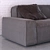 Upholstered 3 Seater Sofa | 230cm Length 3D model small image 2