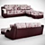 Stylish MOON 012 Sofa Set 3D model small image 1