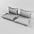 Zinc Textile Ziggurat Cushion - Luxurious Pillow Collection 3D model small image 2