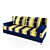 Contemporary "Bend" Sofa 3D model small image 1