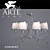 Elegant SS Chandelier: ARTE LAMP A1035LM 3D model small image 1