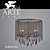 Elegant Crystal Chandelier: ARTE LAMP 3D model small image 1