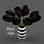 Midnight Blooms: alluring black tulips 3D model small image 1