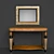 Italiano Console and Mirror Set: Elegant T24 Walnut Finish 3D model small image 2