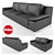 Elegant ROM Dione Sofas 3D model small image 1