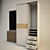 3-Piece Wardrobe Set with Mirror 3D model small image 2