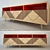 Modern Geometric Wood Furniture Set 3D model small image 2