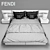 Luxury Fendi Casa Urano Bed 3D model small image 3