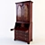 Classic Oak Secretary 3D model small image 1