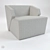 Minimalist Designer Armchair 3D model small image 1