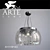 Elegant Crystal Chandelier A1111SP-5CC 3D model small image 1