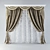 Classic Style Curtains 3D model small image 1