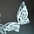 Giant Metal Butterfly Sculpture 3D model small image 2