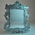 Antique Silver Frame Mirror 3D model small image 1