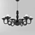 Elegant Metal Pendant Chandelier 3D model small image 1