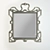 Antique Silver Mirror: Durable & Stylish 3D model small image 1