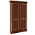 Stylish Wooden Cabinet 3D model small image 1