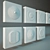 White Plastic Outlet Switches 3D model small image 1