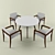 Elegant Outdoor Dining Set 3D model small image 1