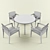 Elegant Outdoor Dining Set 3D model small image 2