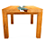 Rustic Oak Glass Coffee Table 3D model small image 2