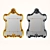 Elegant Gold & Black Mirror 3D model small image 1