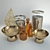 Arteriors Decor Set: Hurricanes, Sculpture, Centerpieces & Decanters 3D model small image 1