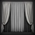 Modern Style Curtains 3D model small image 1