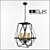 Delaney 3 Light Foyer Pendant 3D model small image 1