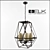 Elegant Delaney 5-Light Foyer Pendant 3D model small image 1