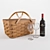 Deluxe Picnic Basket Set 3D model small image 1