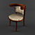 Cherry Noir Upholstered Chair 3D model small image 2