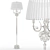 Elegant White Frutti Floor Lamp 3D model small image 1