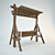 Wooden Garden Swings 3D model small image 2