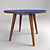 Sputnik Blue Coffee Table | Modern Design | 55cm Height | 75cm Diameter 3D model small image 1