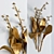 Gilded Flower Wall Decor 3D model small image 1