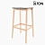 Elegant Stockholm Barstool: Modern Design 3D model small image 1