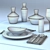 Elegant Dining: Modern Tableware Set 3D model small image 3