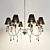 Elegant Octagon Chrome Chandelier 3D model small image 1