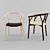 Elegant Curved Wood Chair 3D model small image 1