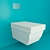 Modern Hanging Toilet Bowl 3D model small image 1