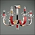 Milan-inspired Modern Chandelier 3D model small image 1