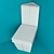 Corner Flush Toilet 3D model small image 3