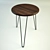 Sleek Bamboo Steel Coffee Table 3D model small image 1