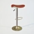 Sleek Triangle Barstool 3D model small image 1