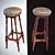 Sleek and Stylish Bar Stool 3D model small image 1