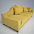 Modern Dormeuse Couch Bed by BEDDING 3D model small image 3