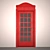 Title: English-Style Red Door 3D model small image 1