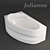 Elegant Asymmetric Julianna Bath 3D model small image 1